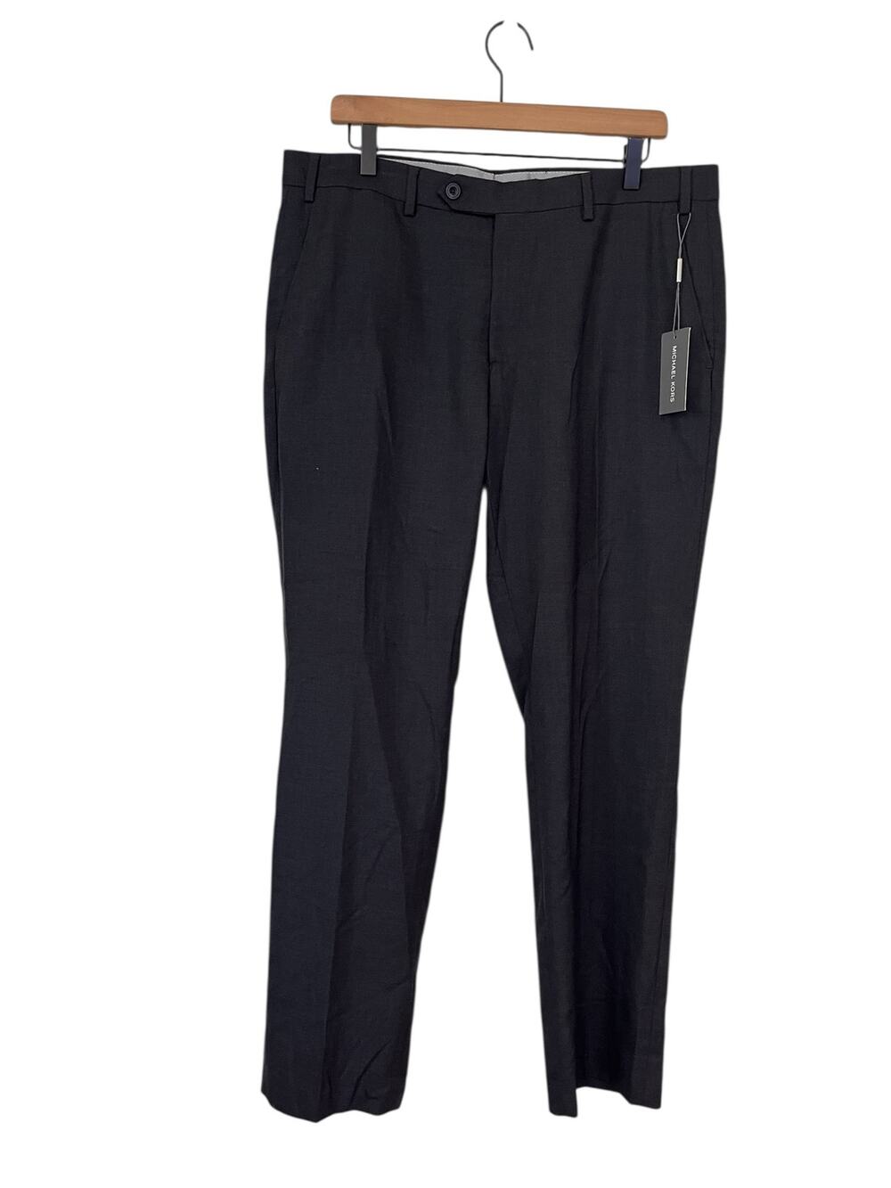 Michael Kors Mens Matisse Charcoal Gray Wrinkle Resistant Pants Size 36 X 30